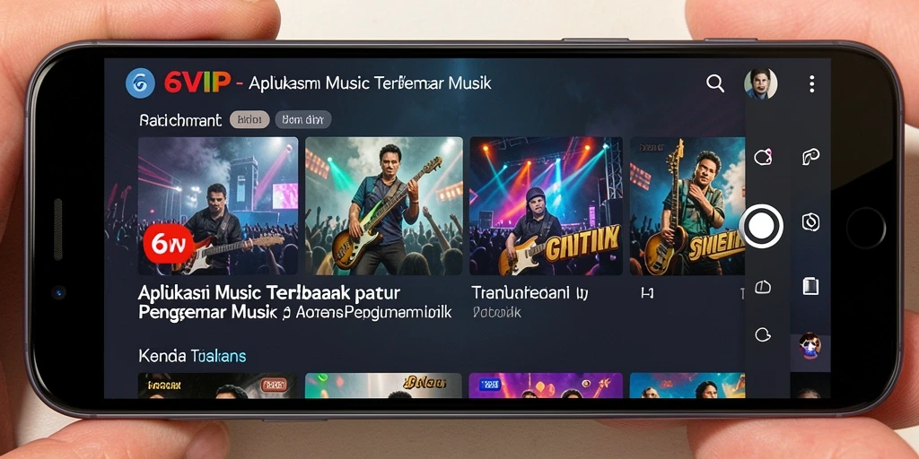 Screenshot gameplay 6SVIP menunjukkan pengalaman mendengarkan musik yang interaktif.