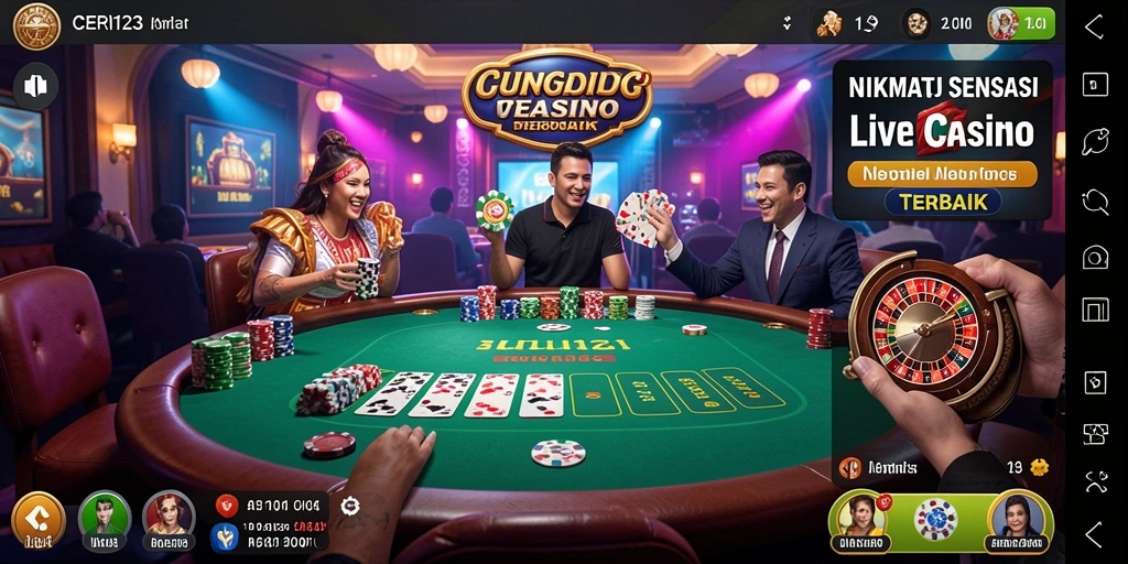 Tampilan menarik dari gameplay CERI123 yang menghadirkan dealer langsung.