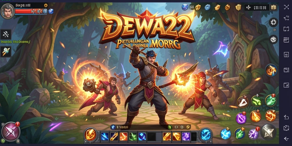 Gameplay seru di dunia DEWA22 dengan pertarungan epik.