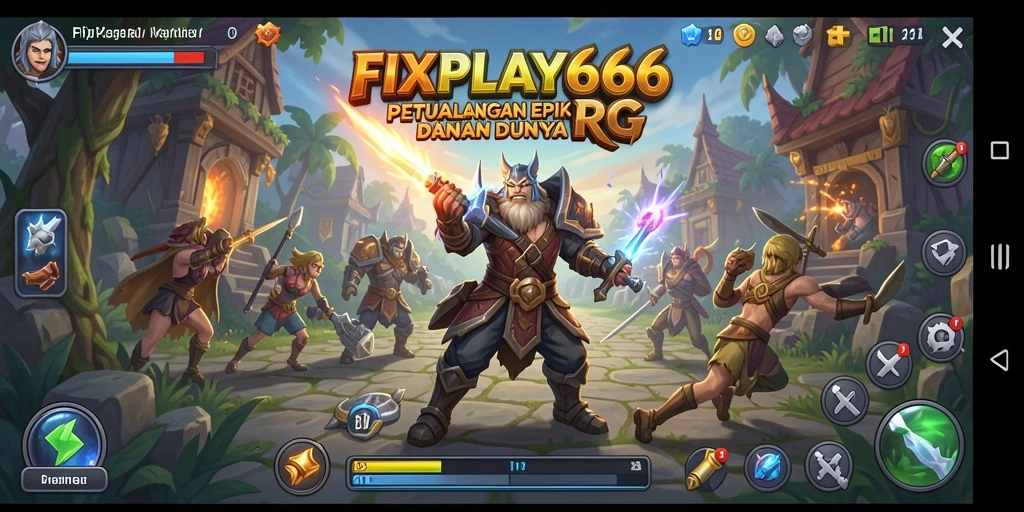 Tampilan gameplay FIXPLAY666 yang penuh aksi RPG dan petualangan.