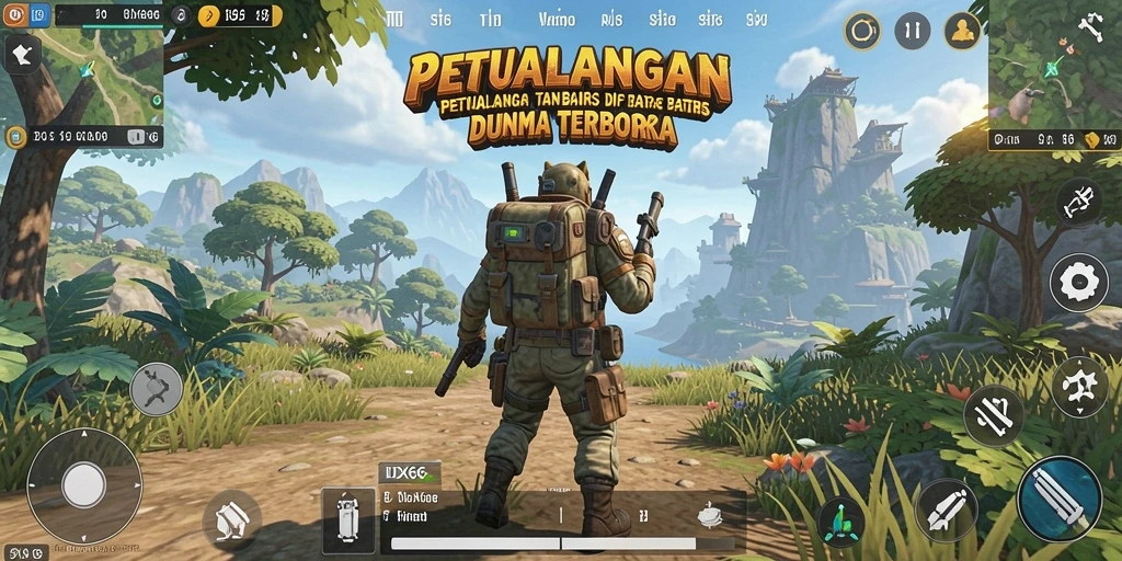 Tampilan gameplay epik dari IDX66 di dunia terbuka yang luas.