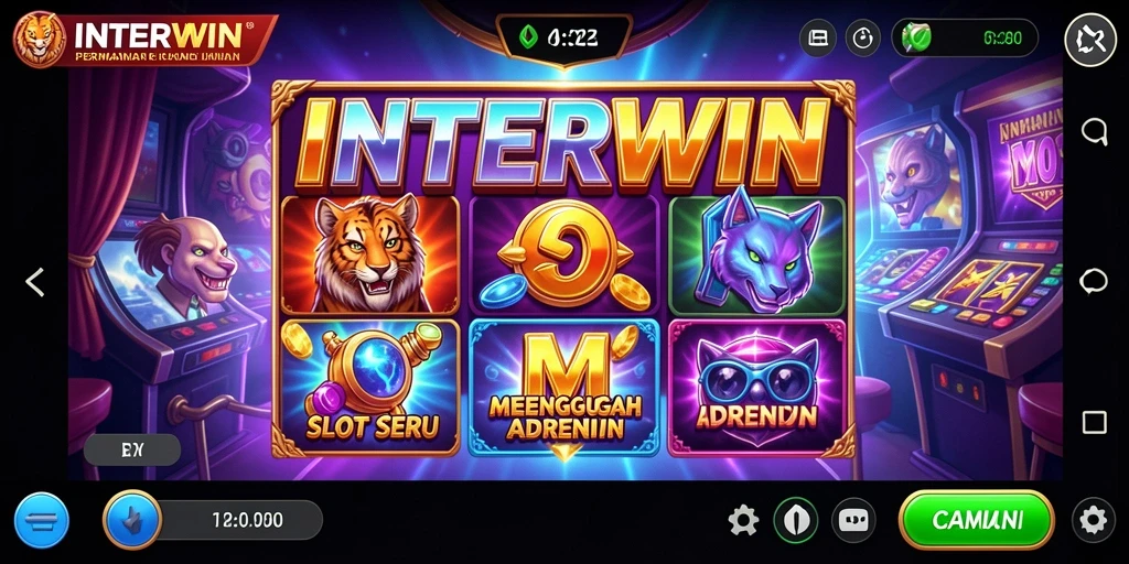 Gameplay seru INTERWIN dengan grafis menarik dan fitur bonus.