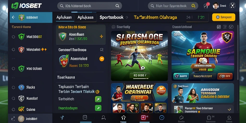 Screenshot IOSBET menampilkan antarmuka taruhan olahraga yang menarik dan interaktif.