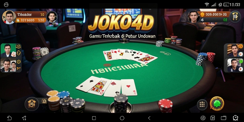 Screenshot menunjukkan pengalaman bermain Poker di JOKO4D yang mendebarkan.