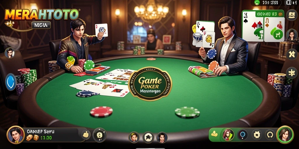 Tampilkan permainan Poker seru di MERAHTOTO dengan pemain aktif.