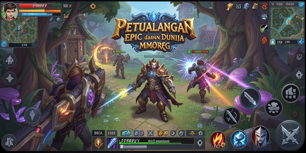 Tampilan aksi seru dalam permainan MMORPG PPRRYY.