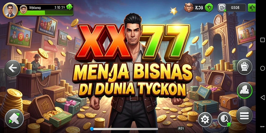 Screenshot utama menunjukkan aksi seru dalam permainan Tycoon.